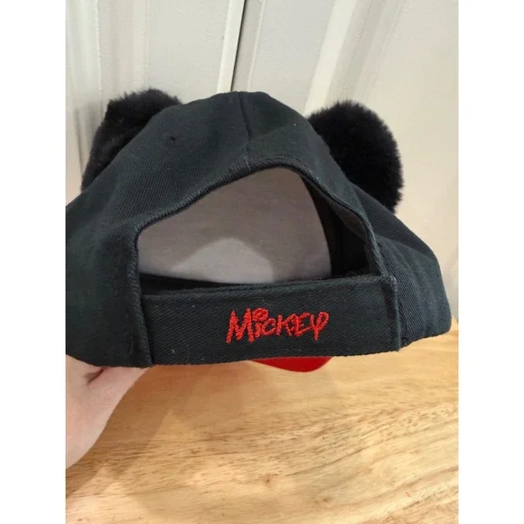 Disney Mickey Mouse Kids Hat Soft Fuzzy Ears Baseball Cap - Picture 4 of 7